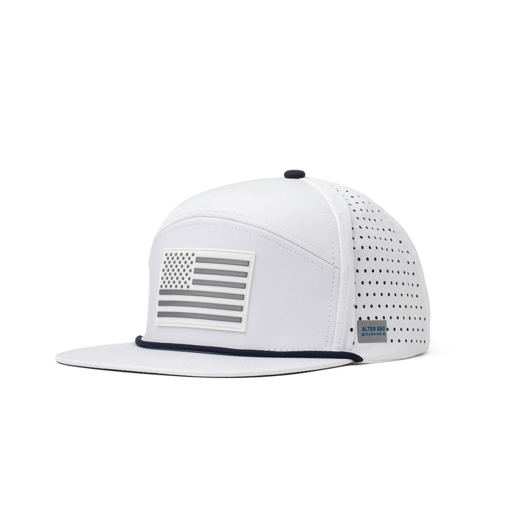 Drifter Splash White Silver Flag