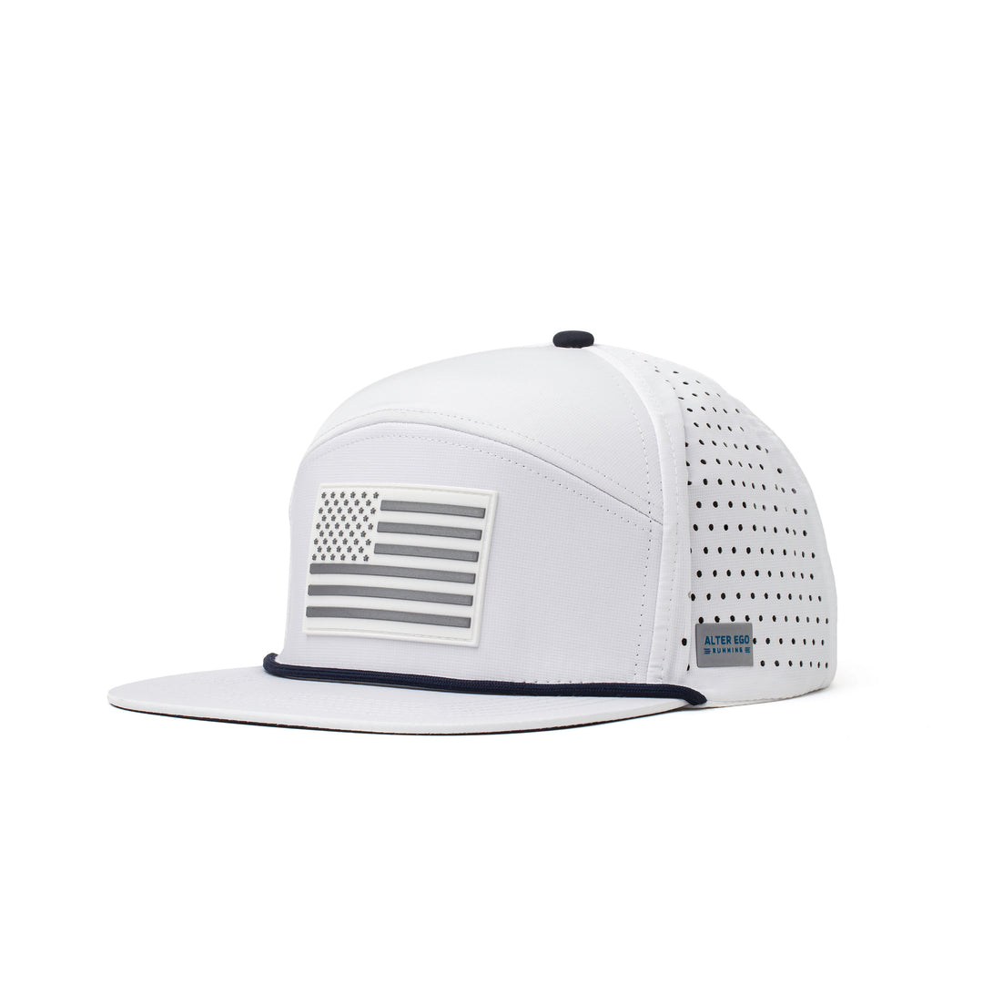 Drifter Splash White Silver Flag